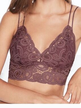 Victoria's Secret PINK Series Crochet Lace Bralette Women's Size Large~ Wireless